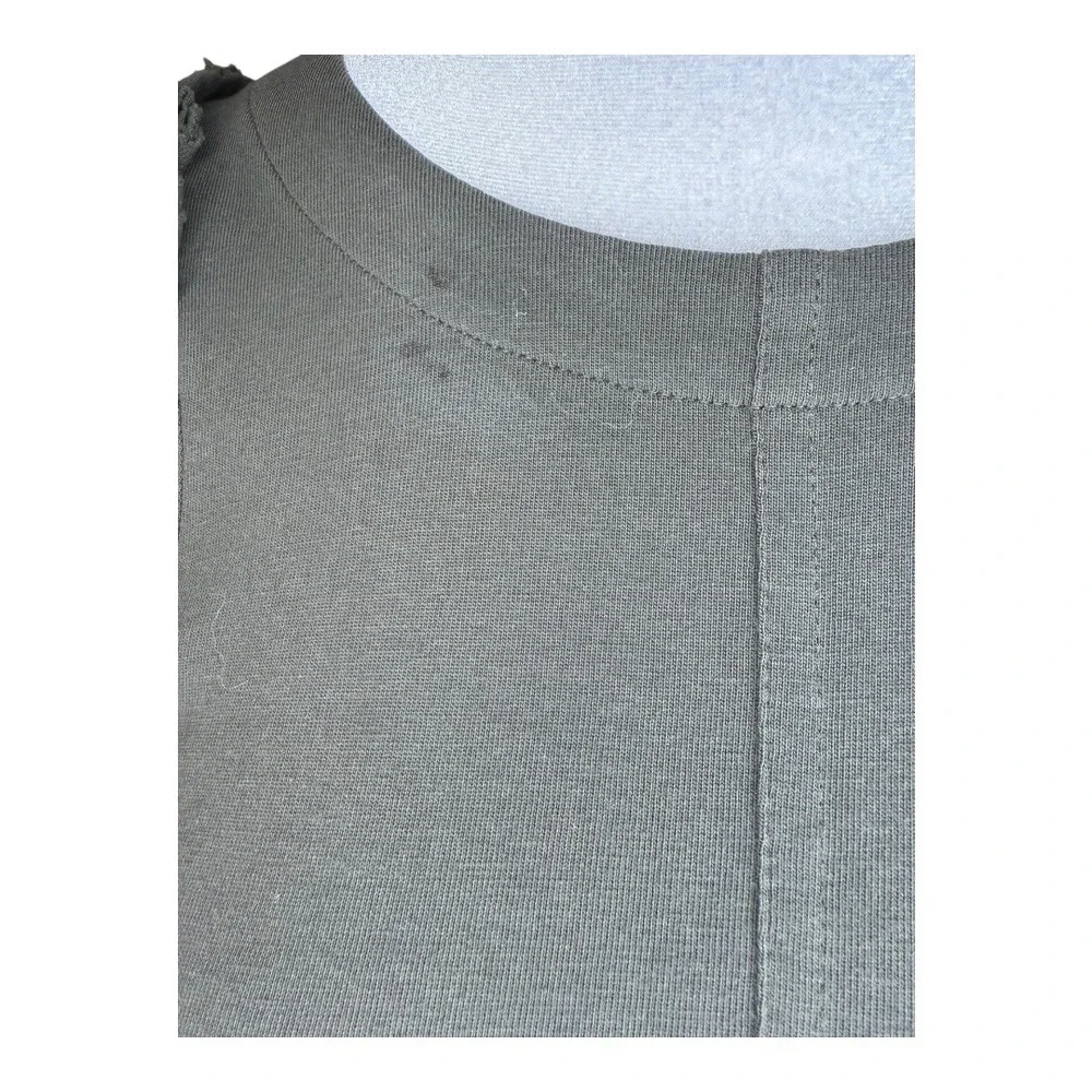 Madewell Puff Sleeve Knit Top‎ Olive Green Dark Surplus XS NWT